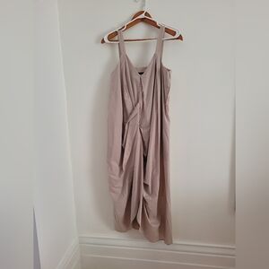OBAKKI Dramatic voluminous front cotton Dress [S]